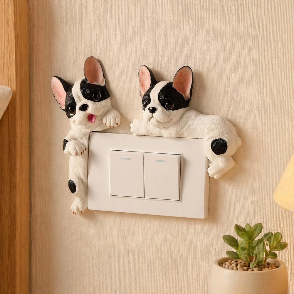 Electrical Outlet Cover - 3D French Bulldog Resin Light Switch
