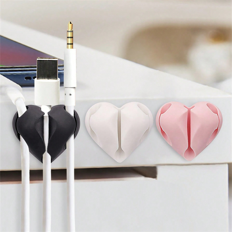 2pcs Heart-Shaped Mini Cable W - огляд і ціна Cable Staple Clip