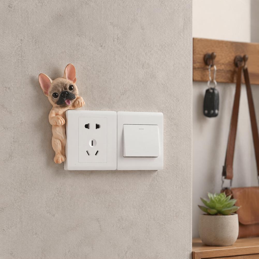 3D French Bulldog Resin Light  - огляд і ціна Electrical Outlet Cover