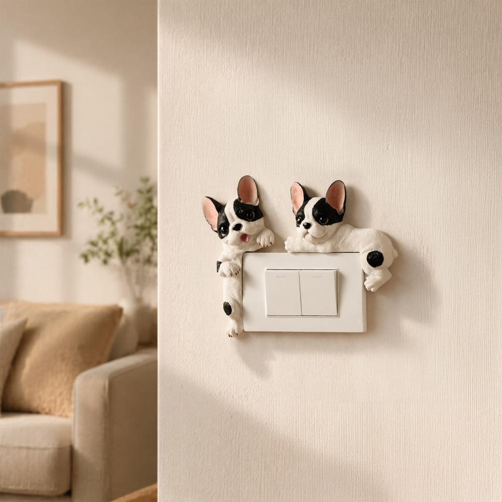 3D French Bulldog Resin Light  - огляд і ціна Electrical Outlet Cover
