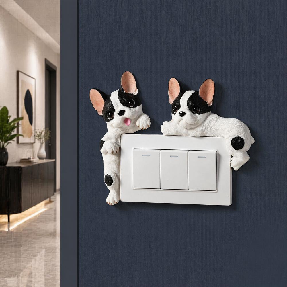 3D French Bulldog Resin Light  - огляд і ціна Electrical Outlet Cover